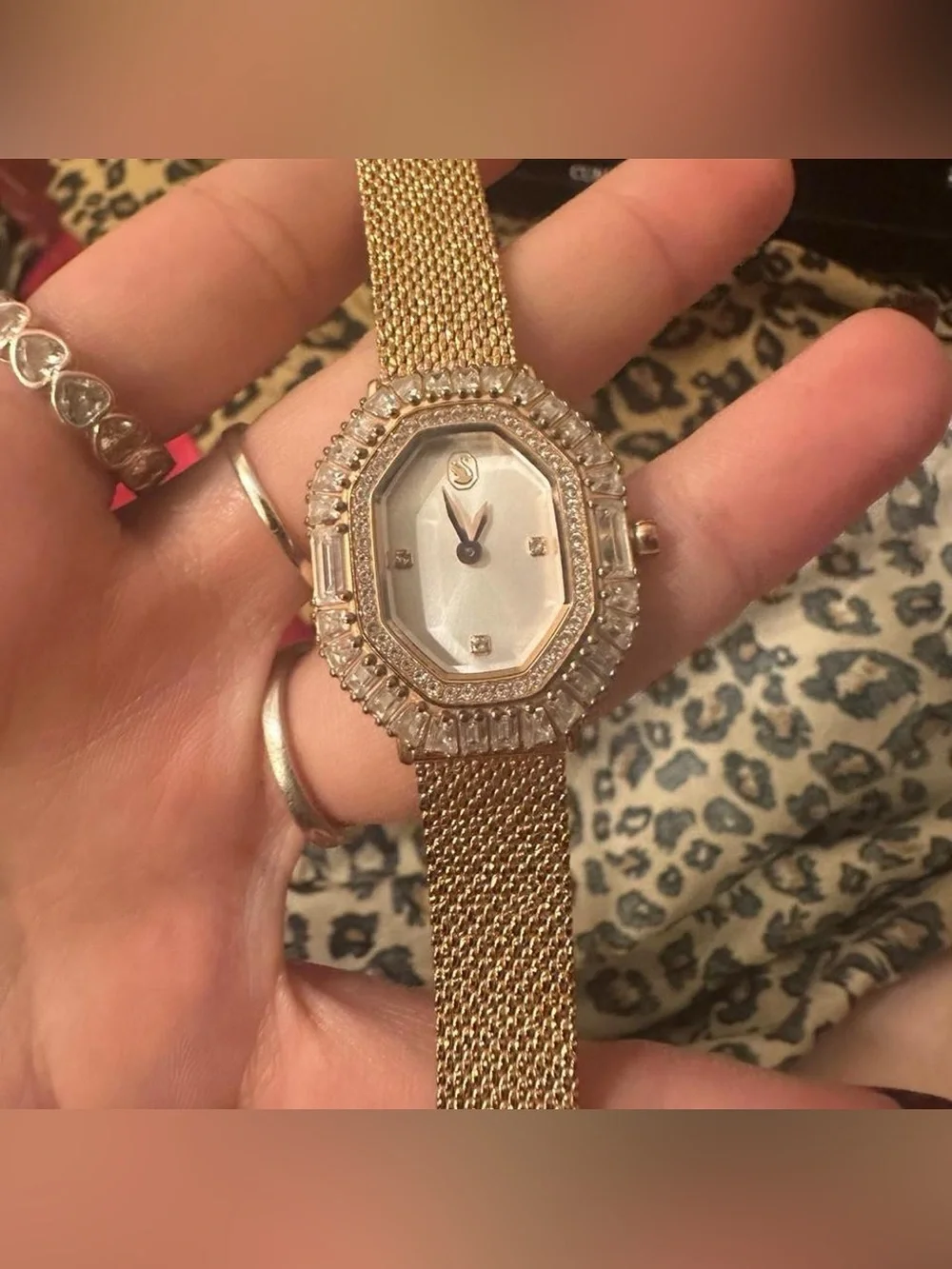 Swarovski 5732501 champagne Matrix diamond watch